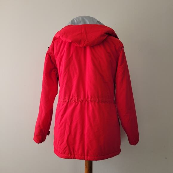 Vintage L.L. Bean 90s Made in USA Penobscot Hooded Parka in Red Small - Picture 3 of 13